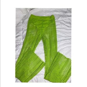 Neon Green Coverup Beach Pants